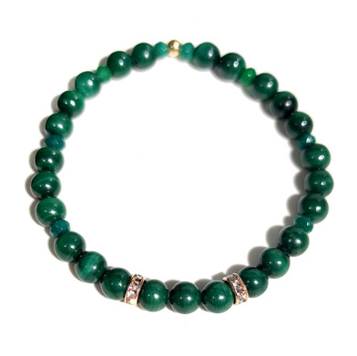 Браслет из натурального малахита